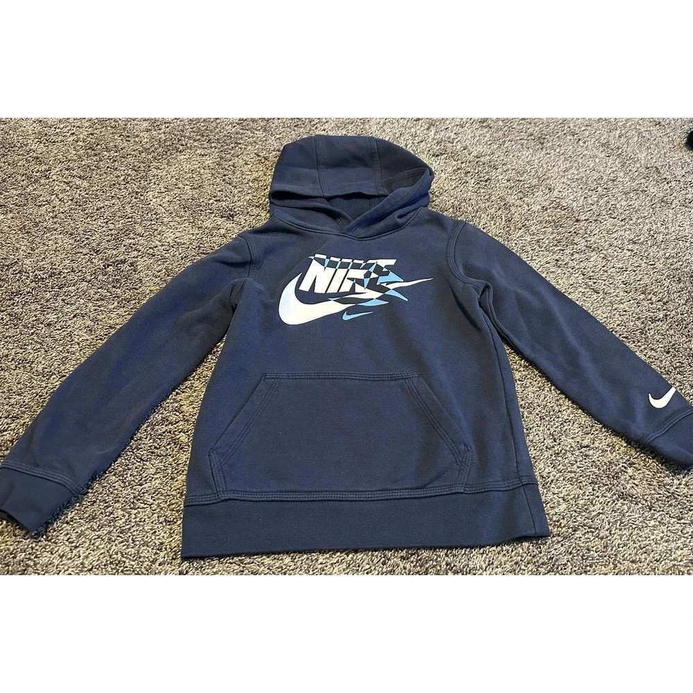Boy's Youth 3Brand Nike Navy Blue Pullover Hoodie Youth Medium